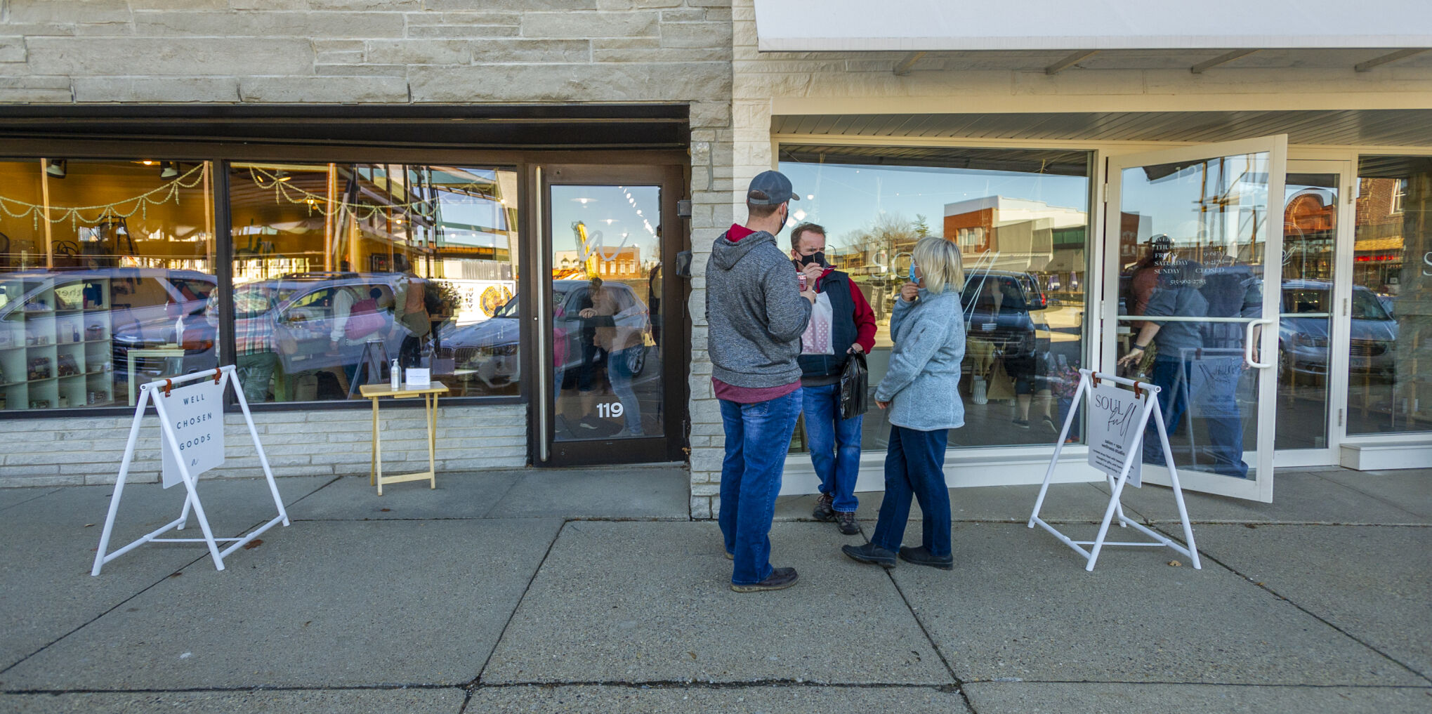 Shopping local on Saturday